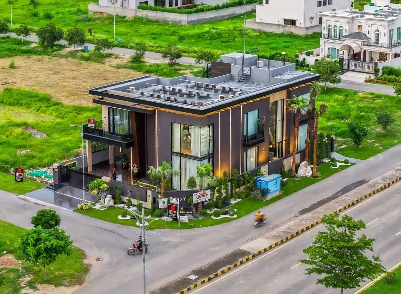 Last One Option 22-Marla Corner Modern House For Sale at Top Location Near Macdonold & Park 700 meters Raya Fairways